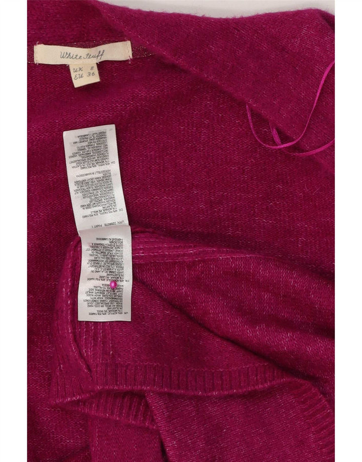 White Stuff Damen-Strickjacke in Übergröße, Gr. 8, klein, rosa, Polyacryl