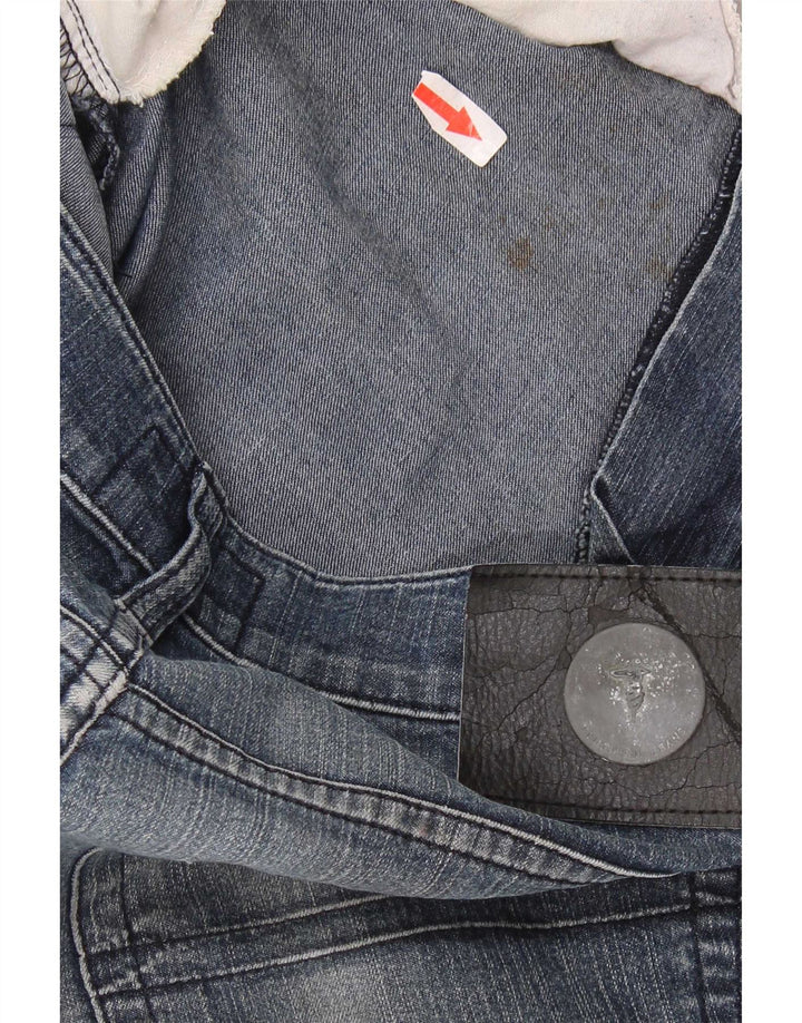 Trussardi Herren Straight Jeans W34 L30 Blaue Baumwolle