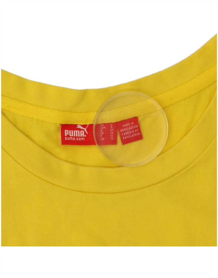 Puma Damen Graphic T-Shirt Top UK 14 Mittelgelb