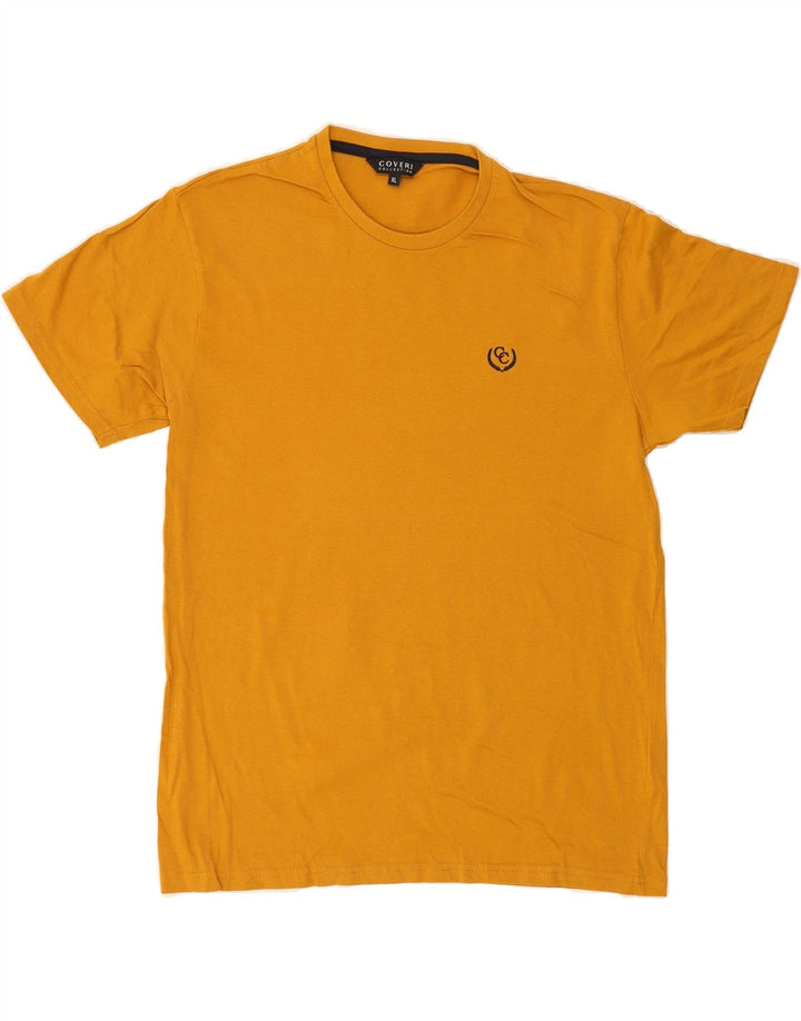 COVERI Mens T-Shirt Top XL Yellow Cotton Vintage Coveri and Second-Hand Coveri from Messina Hembry 