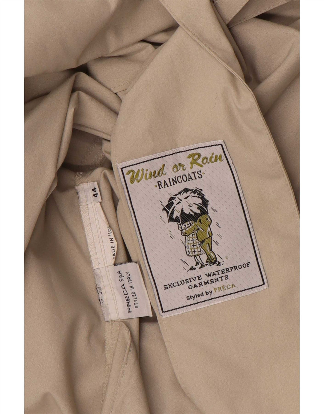Wind or Rain Womens By Preca Übergroßer Regenmantel IT 44 Mittelbeige