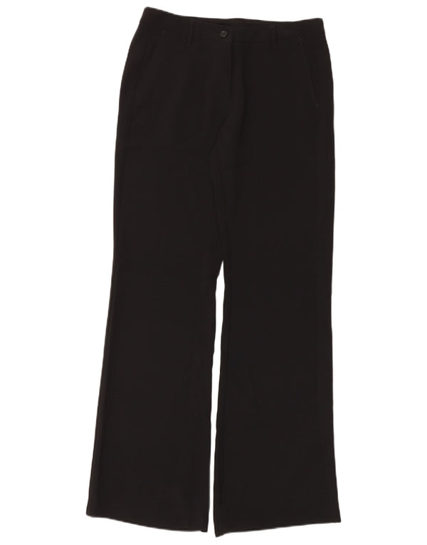Benetton Damen Bootcut-Hose IT 44 Medium W30 L34 Schwarz Polyester