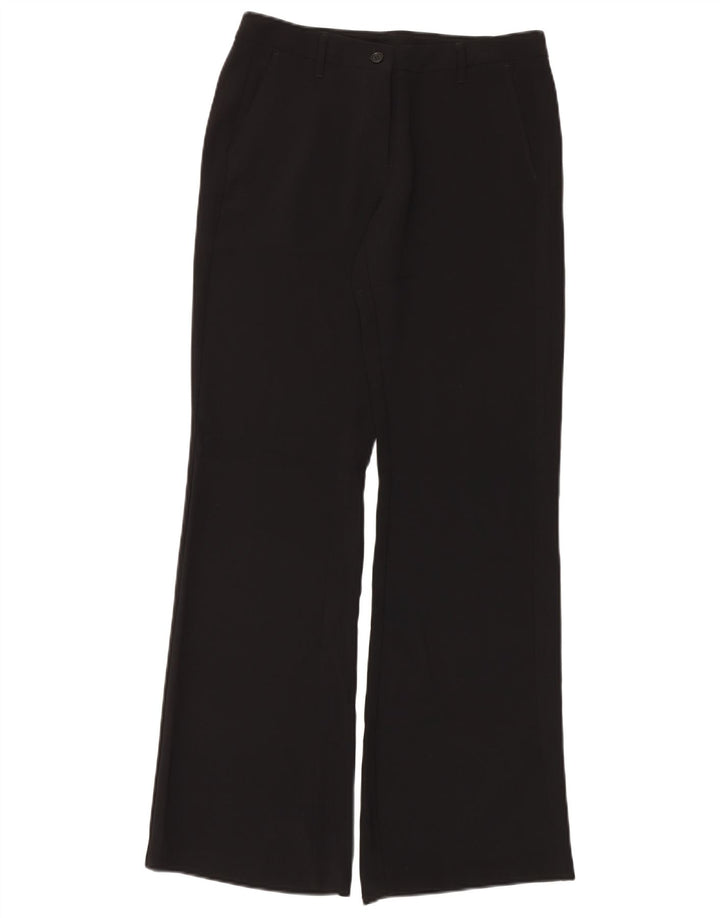 Benetton Damen Bootcut-Hose IT 44 Medium W30 L34 Schwarz Polyester