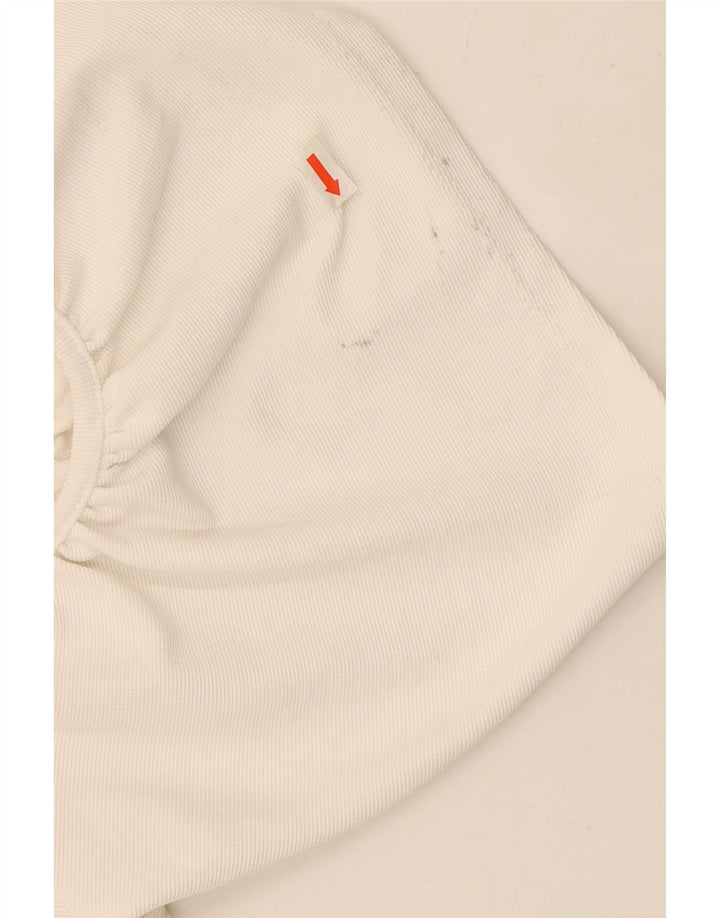 Zara Damen schulterfreies Kleid UK 10 Small Weiß