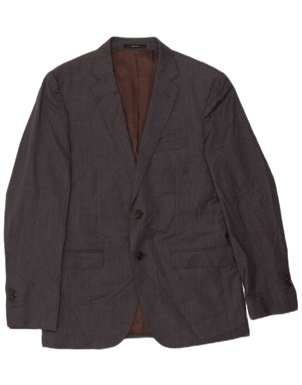 Massimo Dutti Herren-Blazer mit 2 Knöpfen, EU 50, mittelgraue Wolle