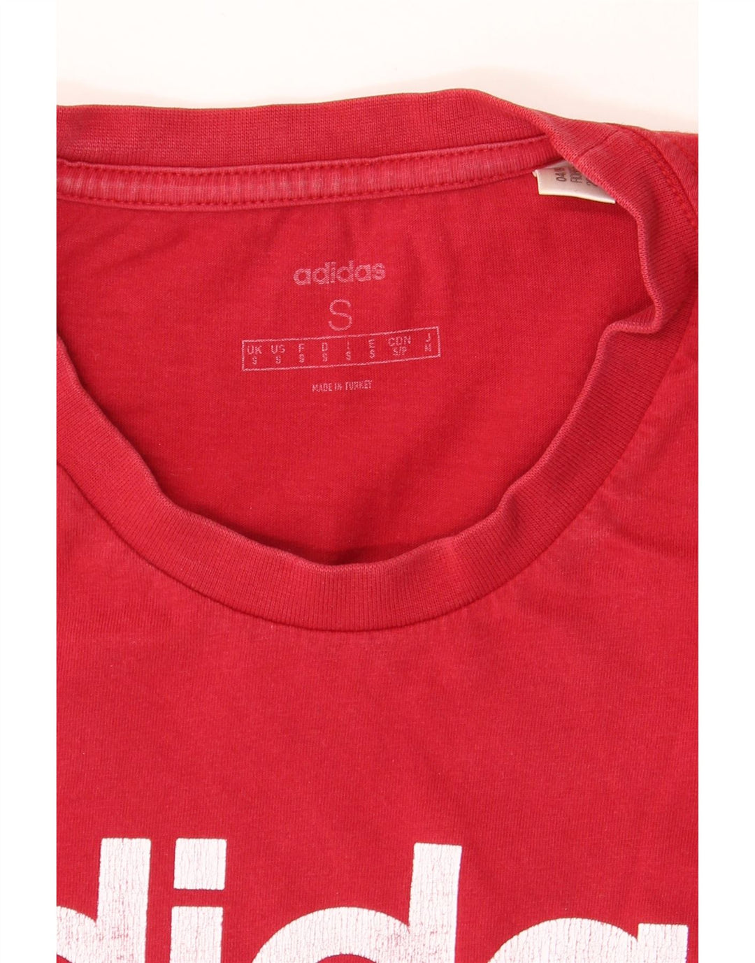 ADIDAS Mens Graphic T-Shirt Top Small Red Cotton Vintage Adidas and Second-Hand Adidas from Messina Hembry 