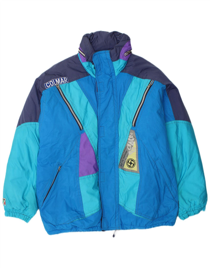 COLMAR Herren-Skijacke mit Grafik, IT 54 XL, blaues Colourblock-Polyamid