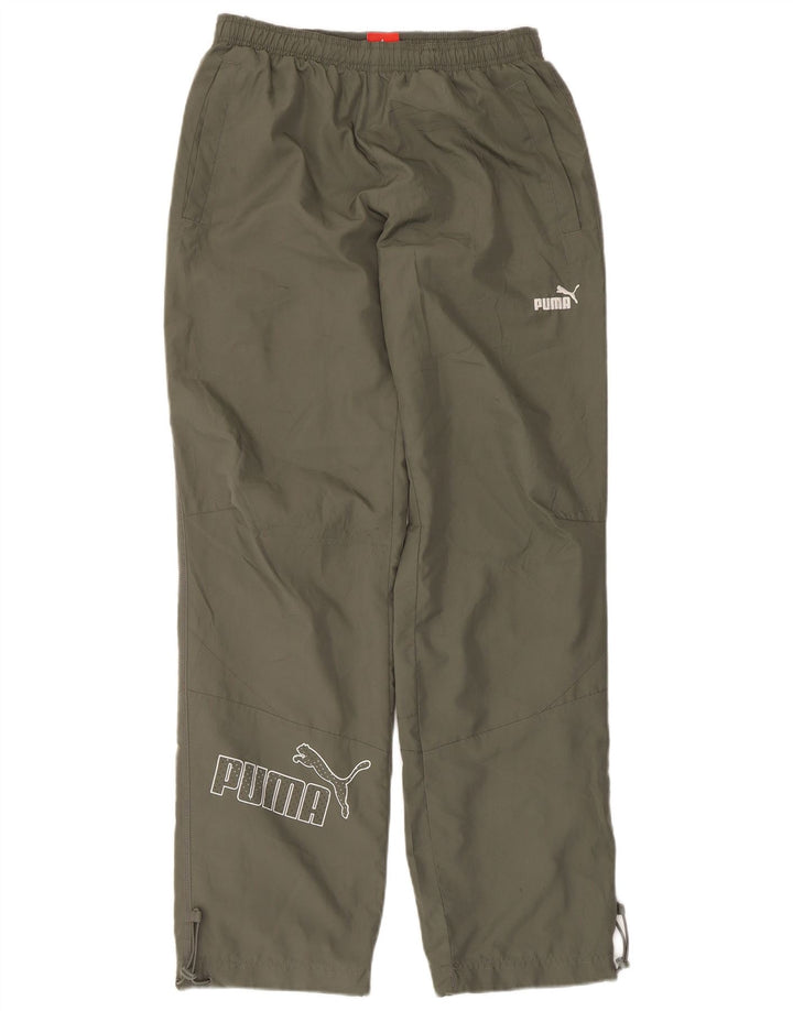 Puma Herren-Trainingshose mit Grafik, Größe S, Khaki, Polyester