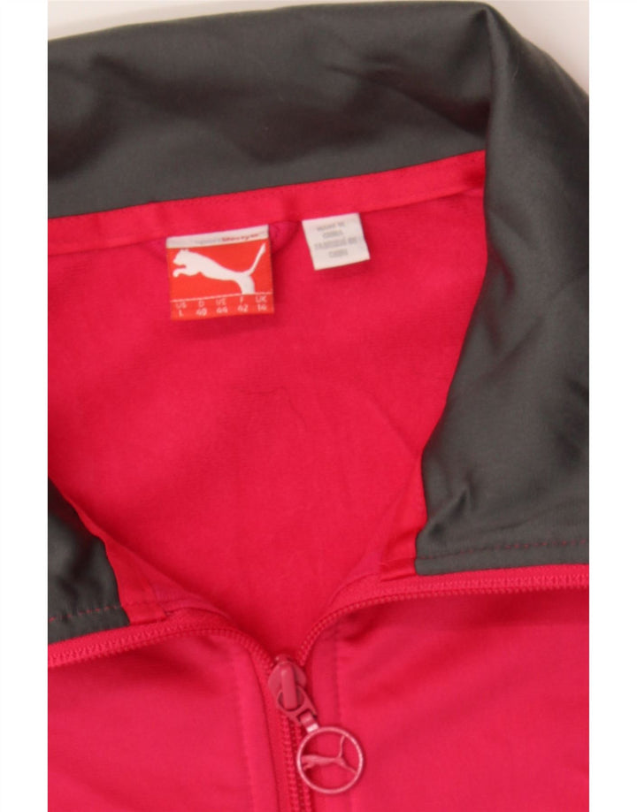 PUMA Womens Tracksuit Top Jacket UK 14 Medium Red Colourblock Polyester Vintage Puma and Second-Hand Puma from Messina Hembry 