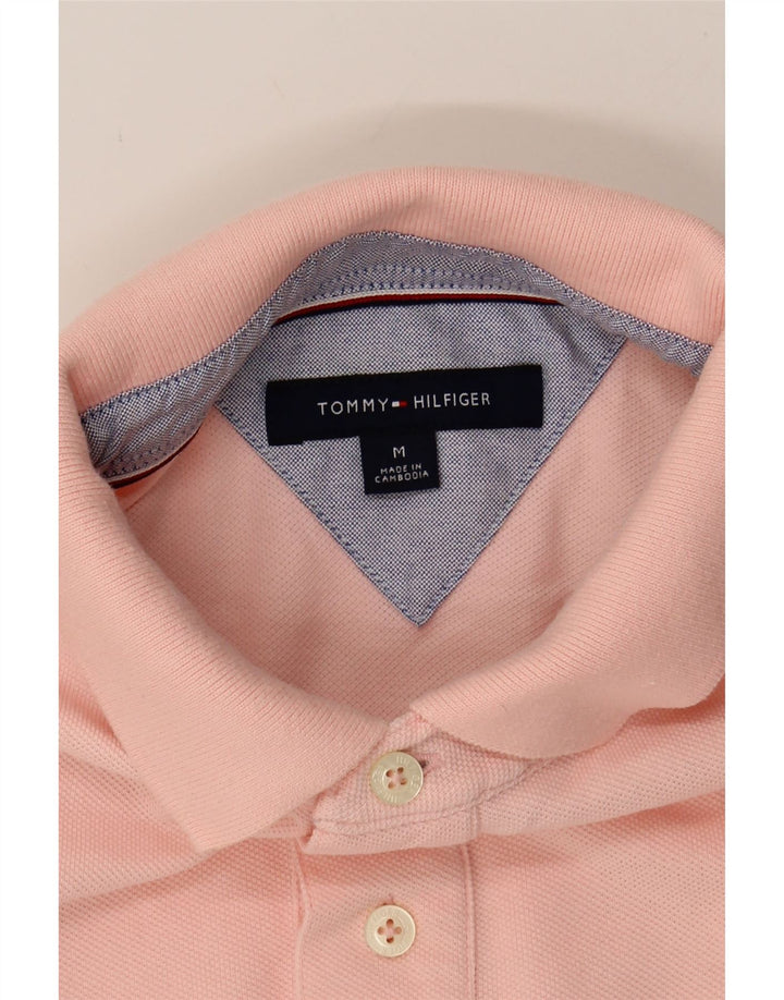 TOMMY HILFIGER Mens Polo Shirt Medium Pink Cotton Vintage Tommy Hilfiger and Second-Hand Tommy Hilfiger from Messina Hembry 