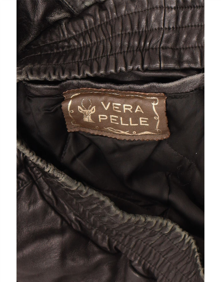 Vintage Herren Lederjacke UK 42 XL Schwarzes Leder