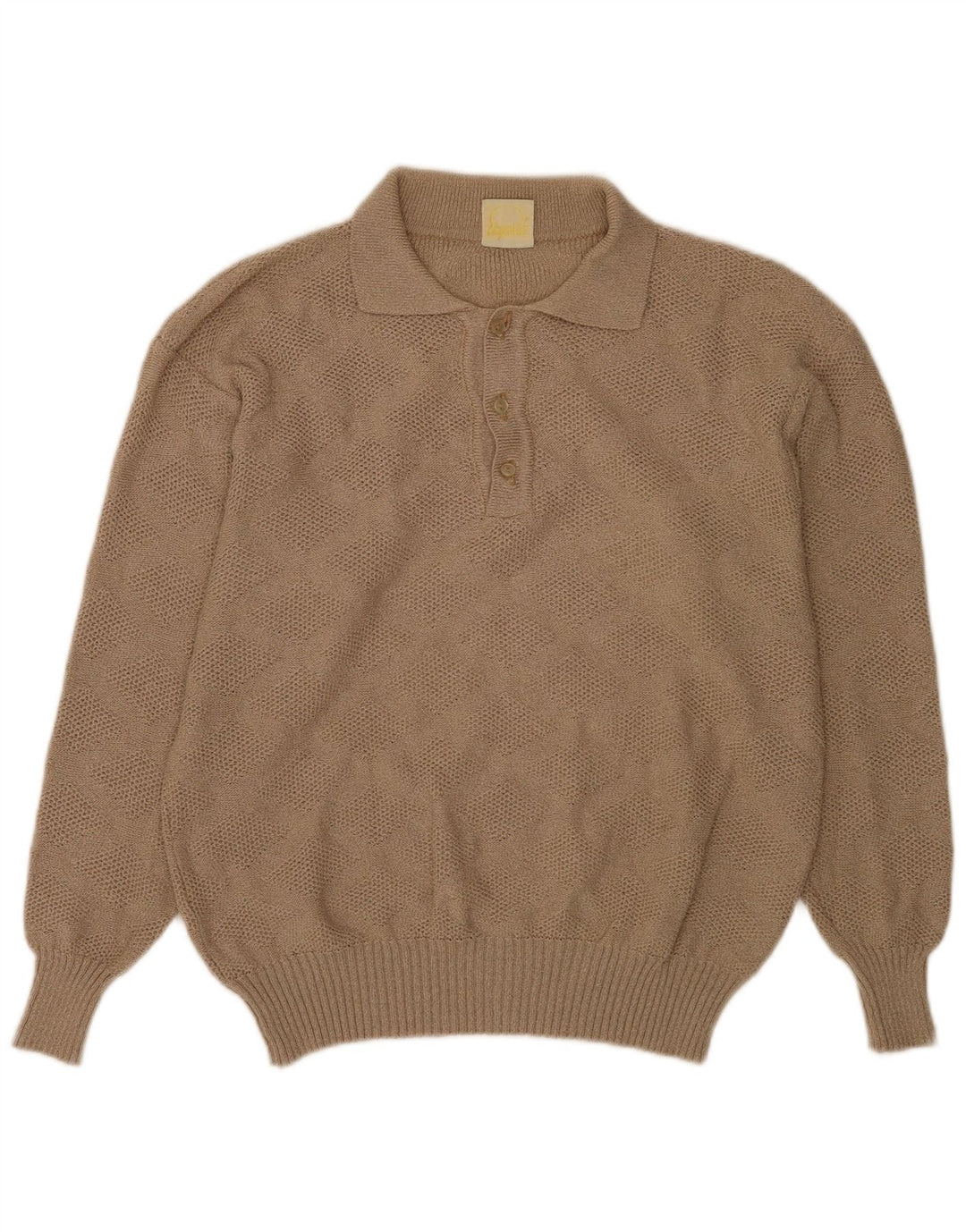 Vintage Herren Rollkragenpullover Pullover IT 50 Medium Beige
