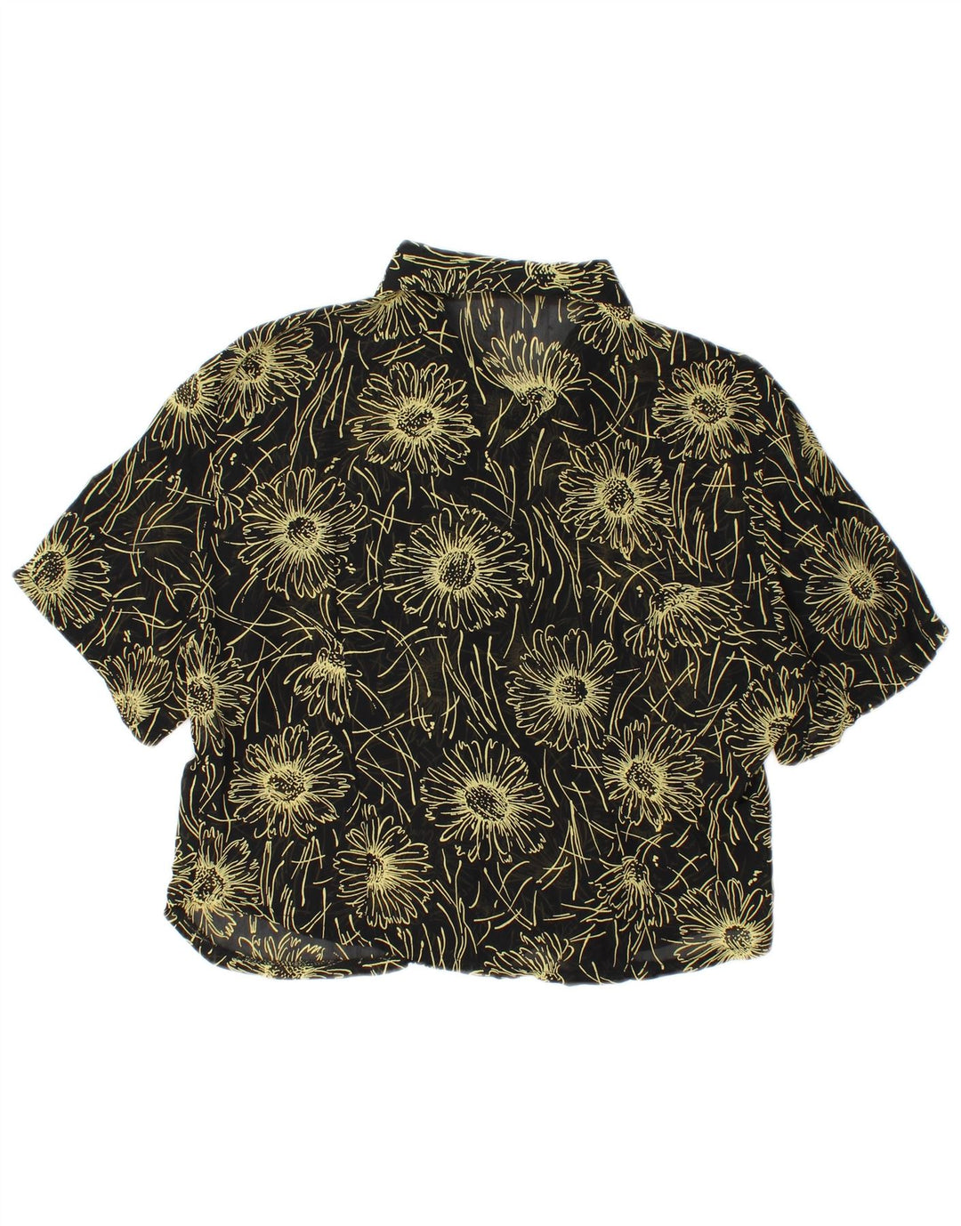 CLOCK HOUSE Damen Kurzarm-Hemdbluse IT 40 Small Black Floral