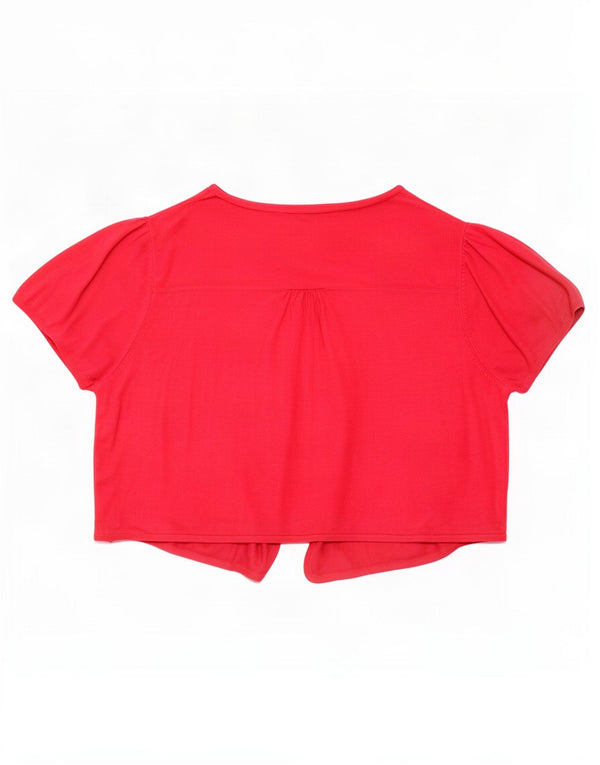 Marks & Spencer Damen Crop Short Sleeve Open Cardigan Top UK 22 3XL Pink
