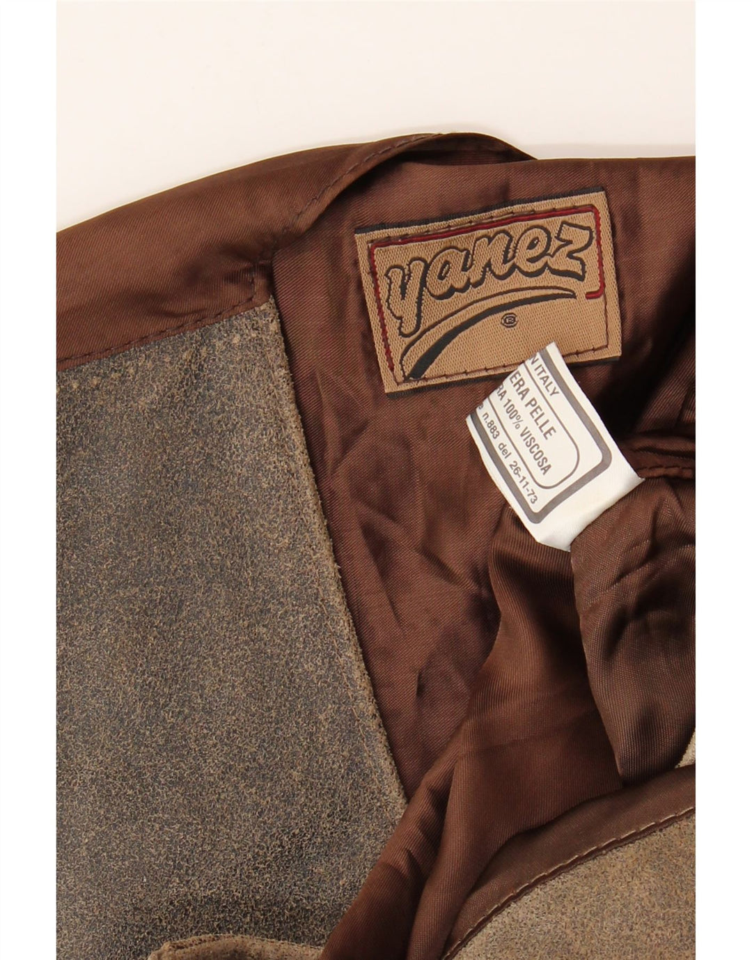 Vintage Herren Wildlederweste Mittelbraunes Leder