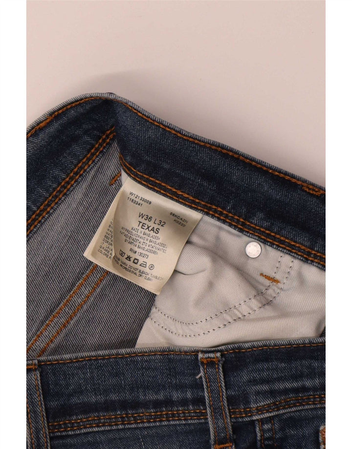 Wrangler Herren Texas Straight Jeans W36 L29 Blaue Baumwolle