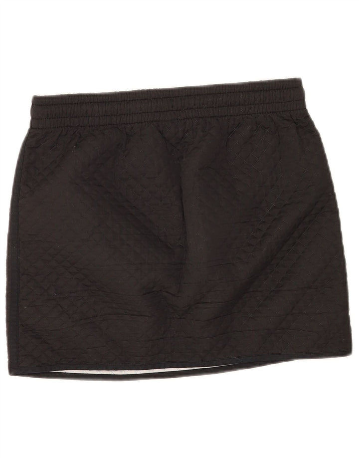 Benetton Damen Minirock W32 Large Schwarz Polyester