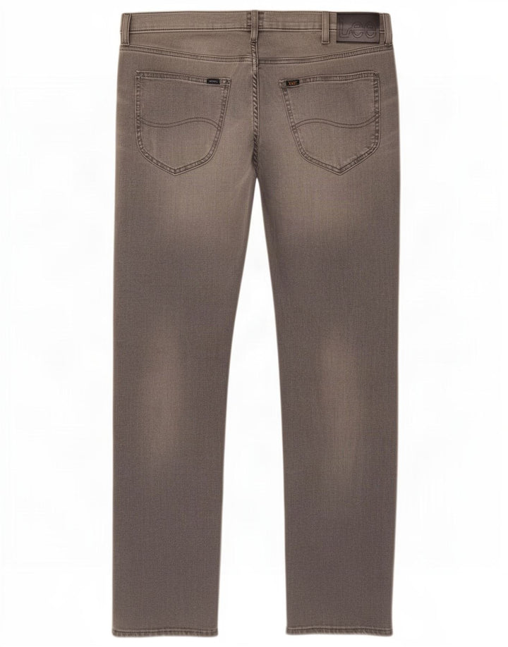 Lee Herren Daren Slim Jeans W36 L34 Graue Baumwolle