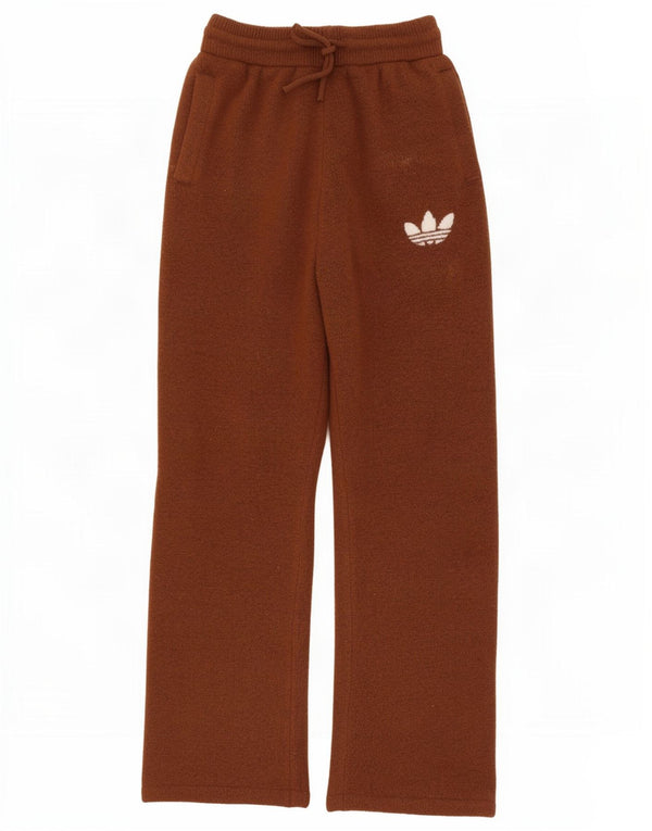 Adidas Damen Trainingshose UK 4/6 XS Braun Polyamid