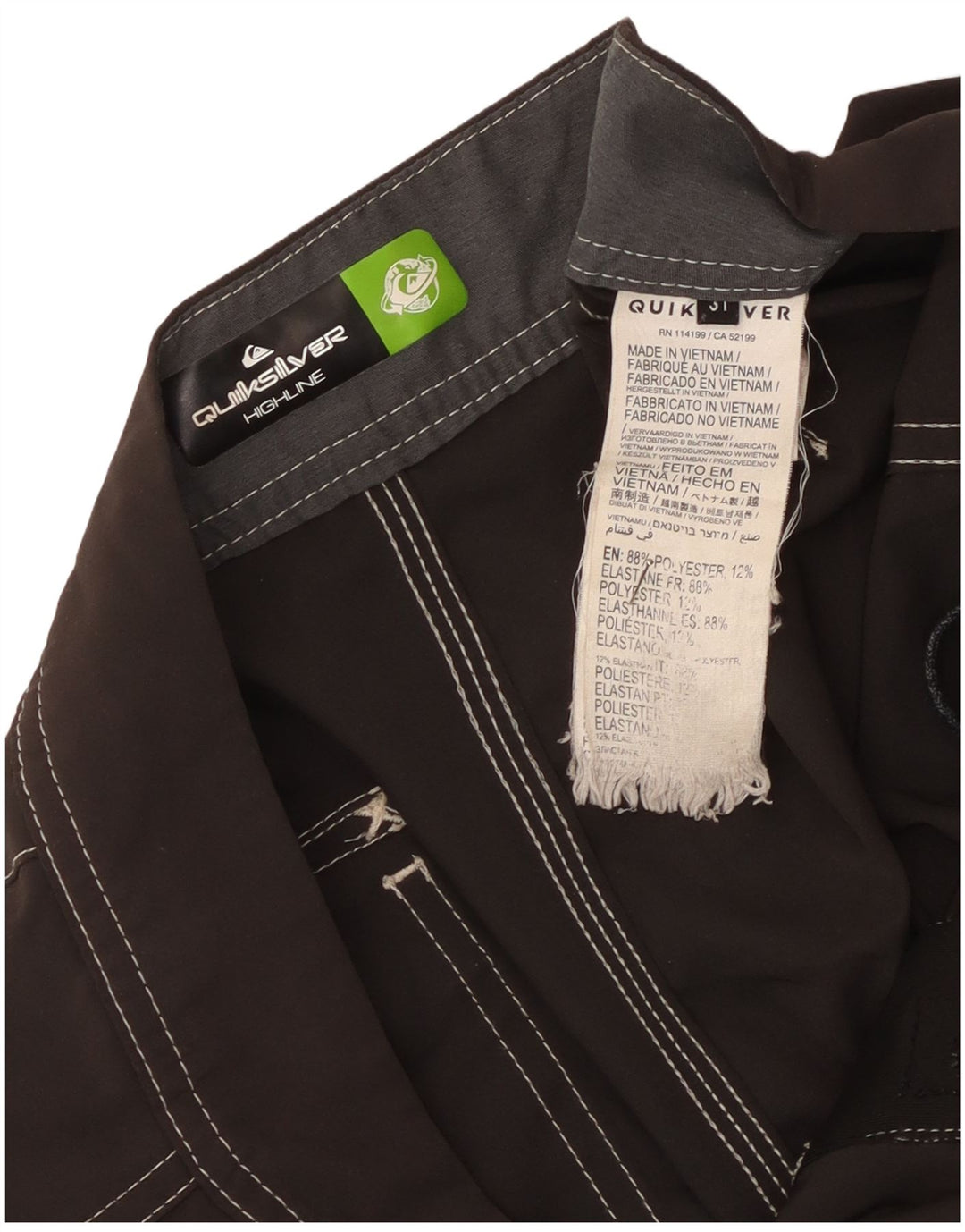 Quiksilver Herren-Badeshorts mit Grafik, Mittelschwarzes Polyester