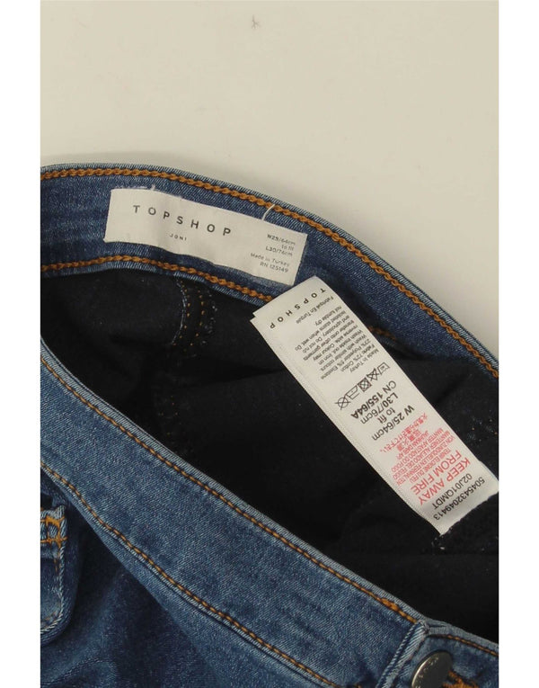 Topshop Damen Joni Jegging Jeans W25 L26 Blaue Baumwolle