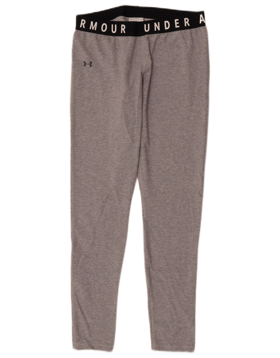 Under Armour Damen Graphic Leggings UK 14 Mittelgraue Colourblock-Baumwolle