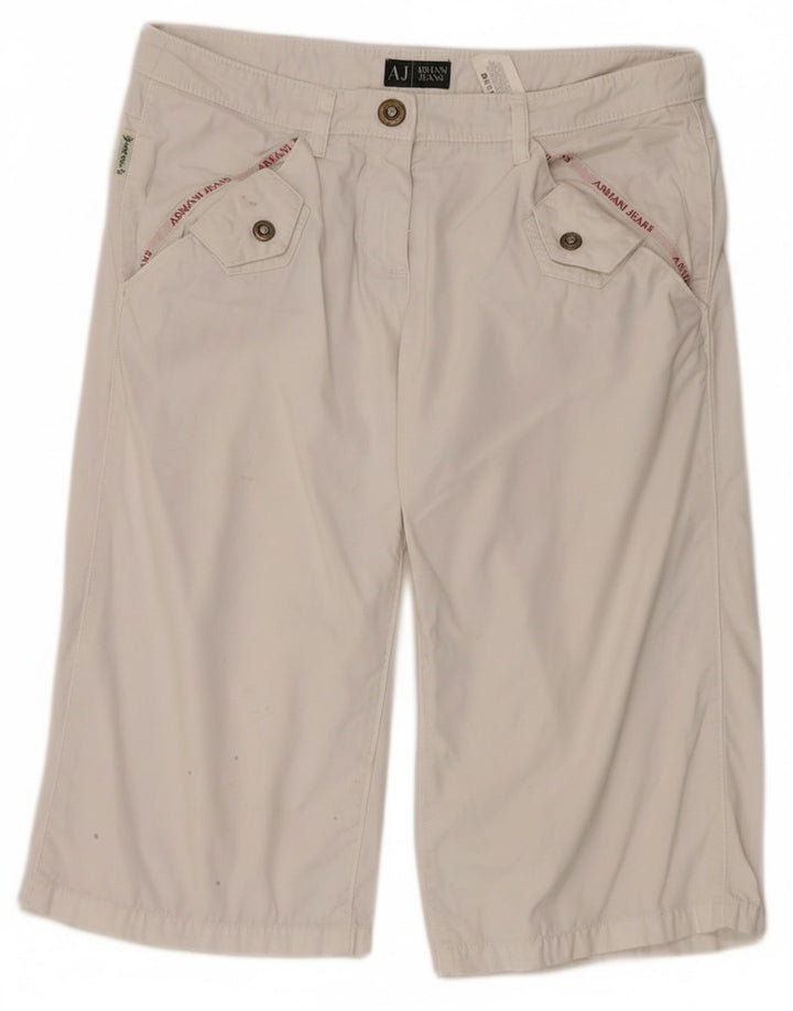 Armani Damen Bermudashorts W28 Mittelweiße Baumwolle