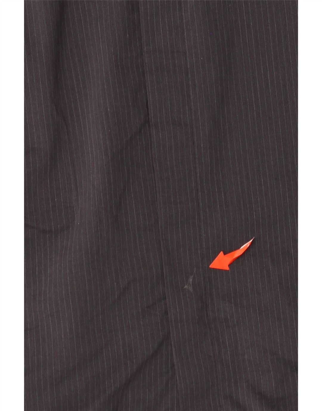 Trussardi Herrenhemd Größe 41 Mittelschwarze Nadelstreifen-Baumwolle