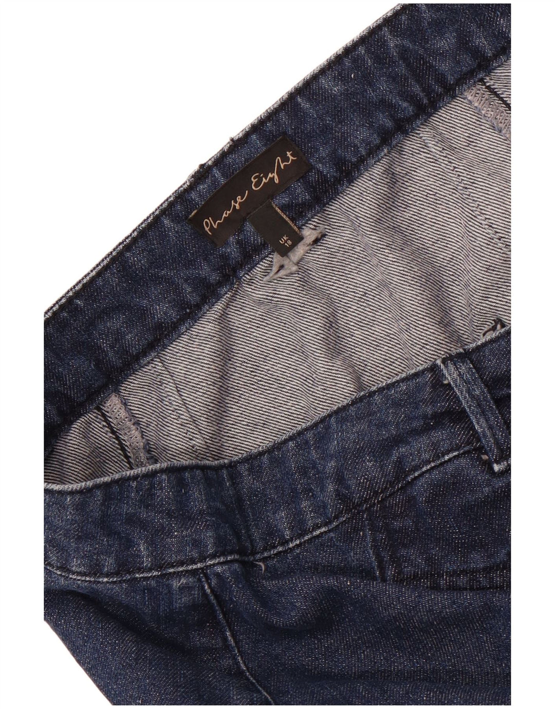 Phase Eight Damen Jeansrock UK 18 XL W36 Blaue Baumwolle