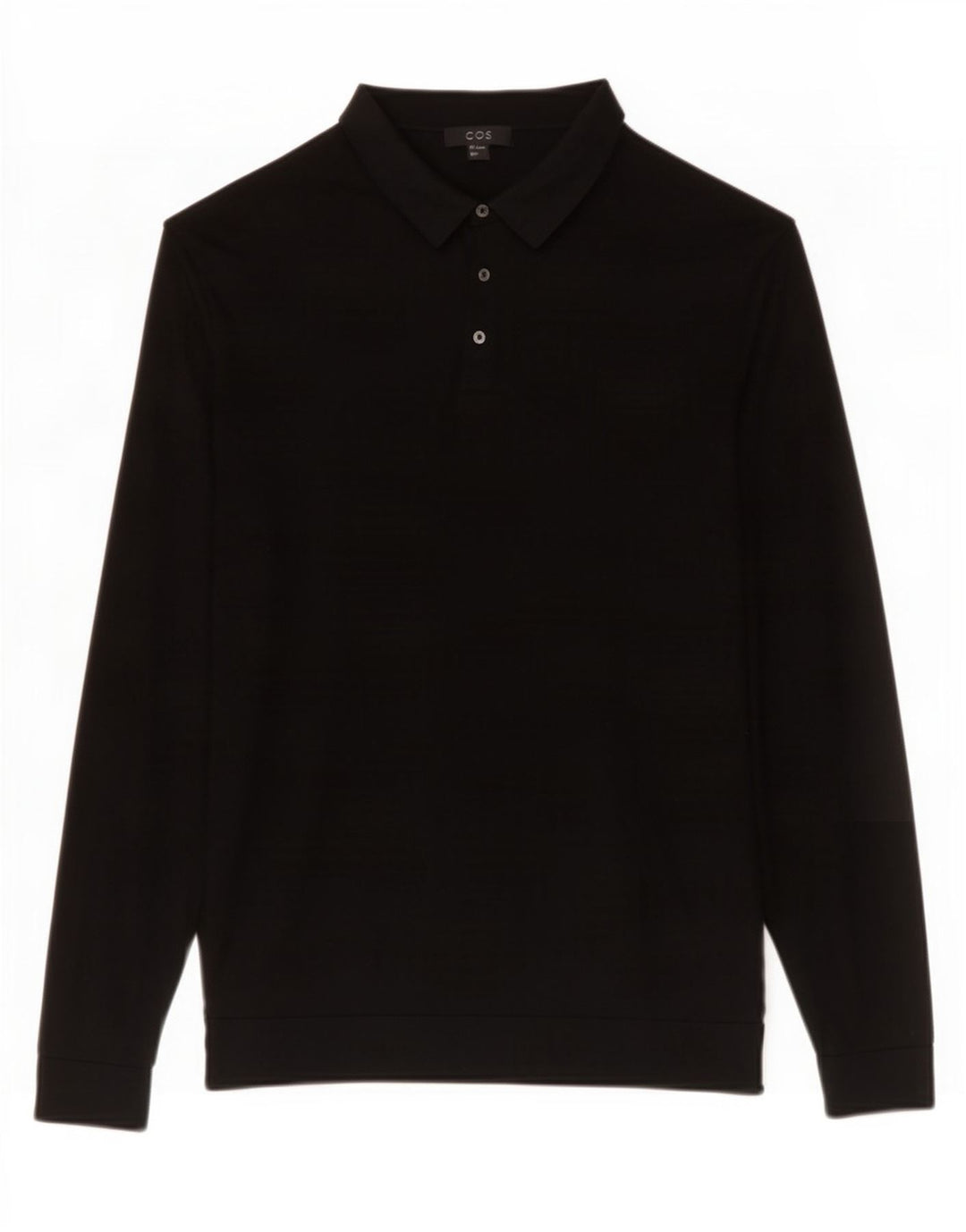 Cos Herren-Pullover mit Rollkragen, groß, aus schwarzer Seide