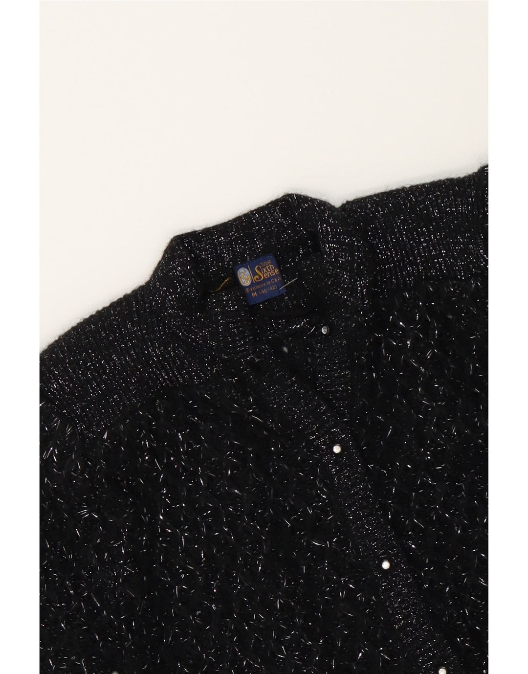 YOUR SIXTH SENSE Womens Oversized Cardigan Sweater EU 40/42 Medium Black Vintage Your Sixth Sense and Second-Hand Your Sixth Sense from Messina Hembry 