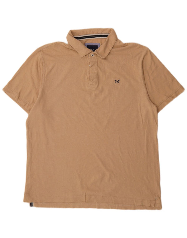 Crew Clothing Herren Poloshirt XL Beige Baumwolle