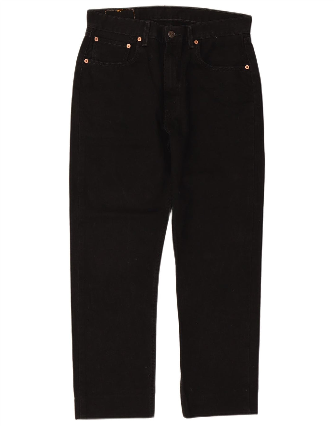 Levi's Herren 534 Straight Jeans W34 L28 Schwarze Baumwolle