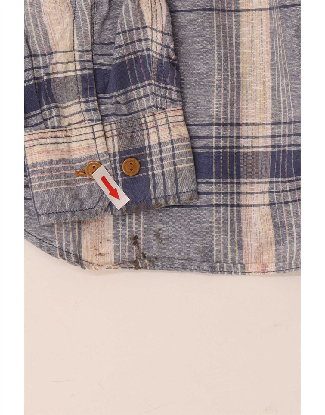 Levi's Herrenhemd aus mittelblauer, karierter Baumwolle
