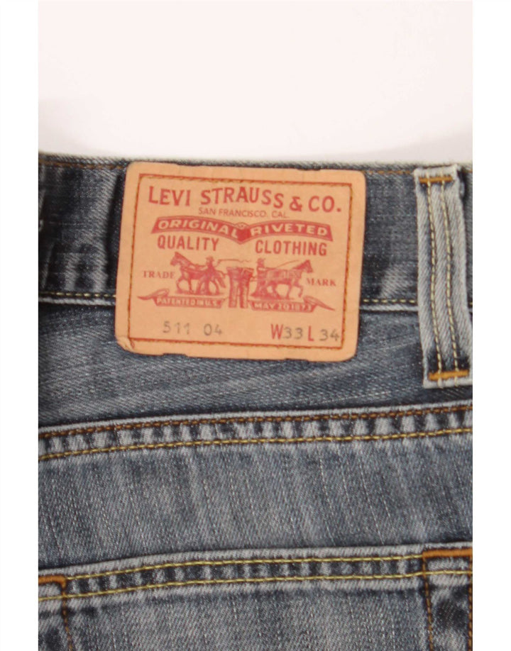 Levi's Herren 511 Slim Jeans W33 L34 Blau