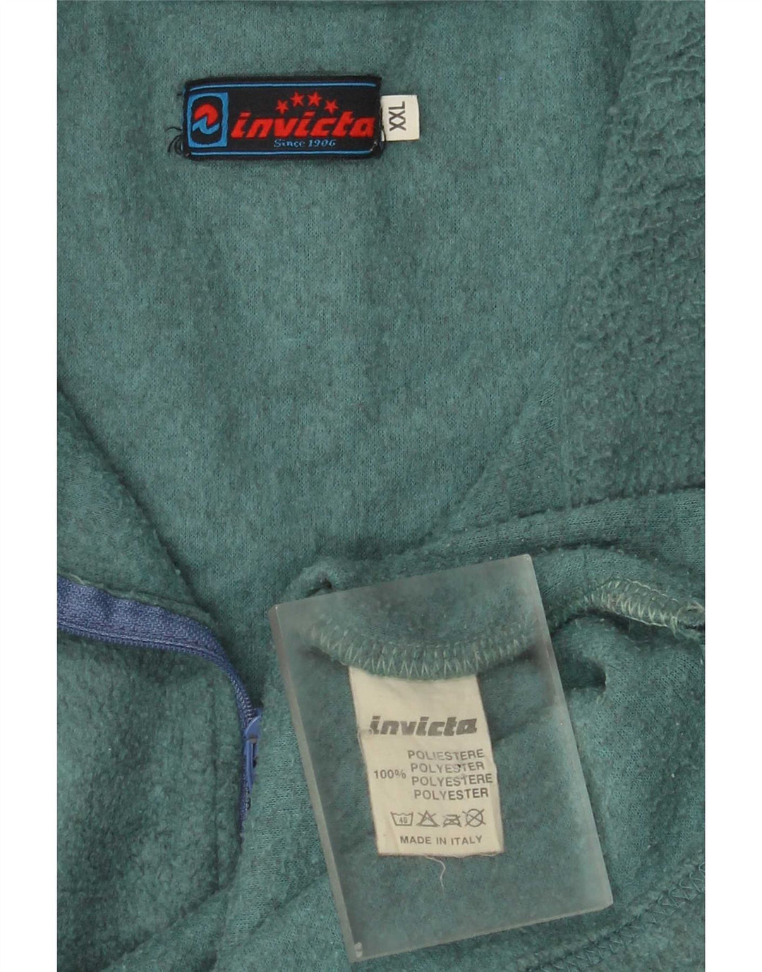 Invicta Herren-Fleecepullover mit Reißverschluss, 2XL, grünes Polyester