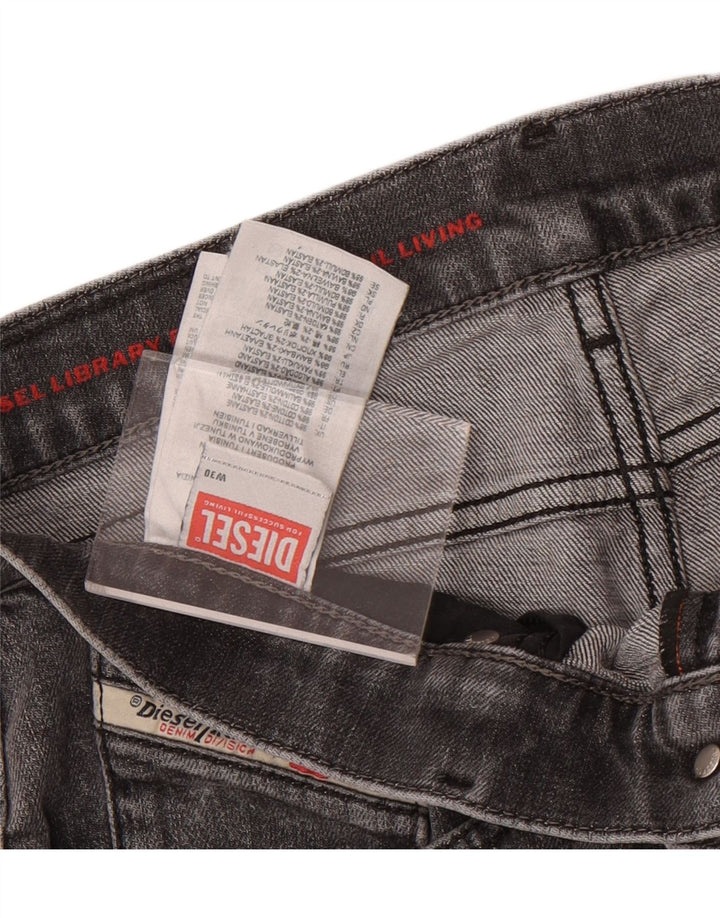 Diesel Herren Thanaz Slim Jeans W30 L30 Graue Baumwolle