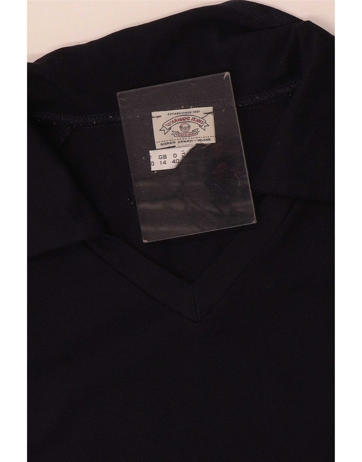 Armani Jeans Damen Poloshirt UK 14 Medium Marineblau