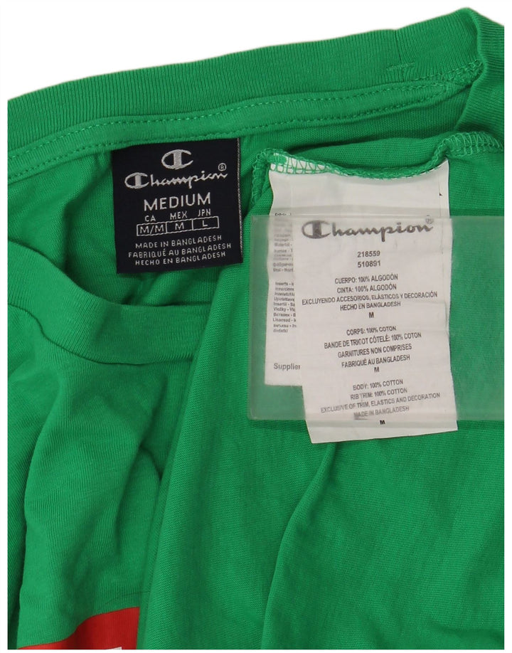 Champion Herren-T-Shirt mit Grafik, mittelgrüne Baumwolle