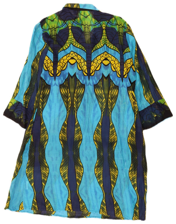 Positano by Jean Paul Damen Tunikakleid UK 16 Large Blau Geometrisch