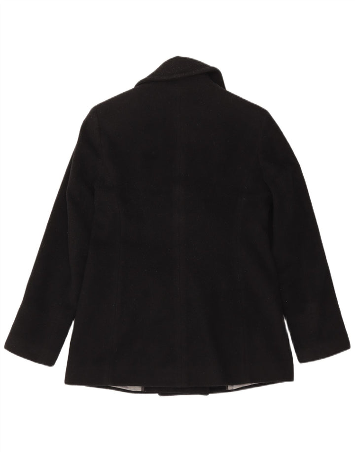 Calvin Klein Damen Pea Coat UK 4 Small Schwarze Wolle