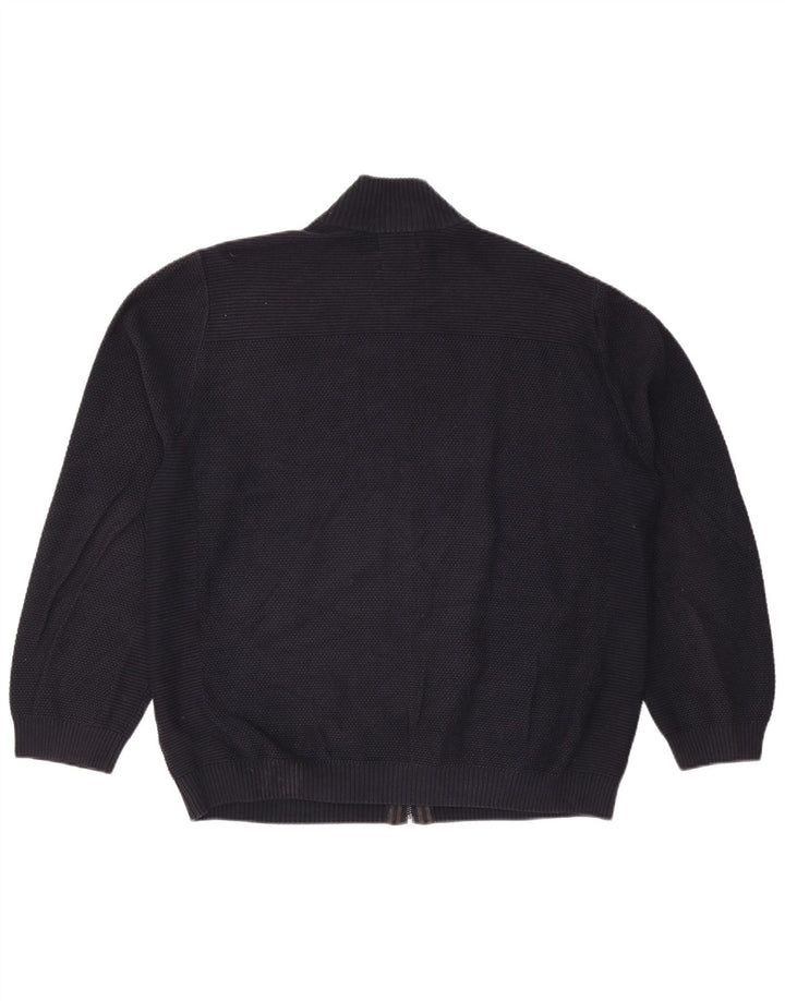 Marks & Spencer Herren Strickjacke 2XL Marineblau Baumwolle