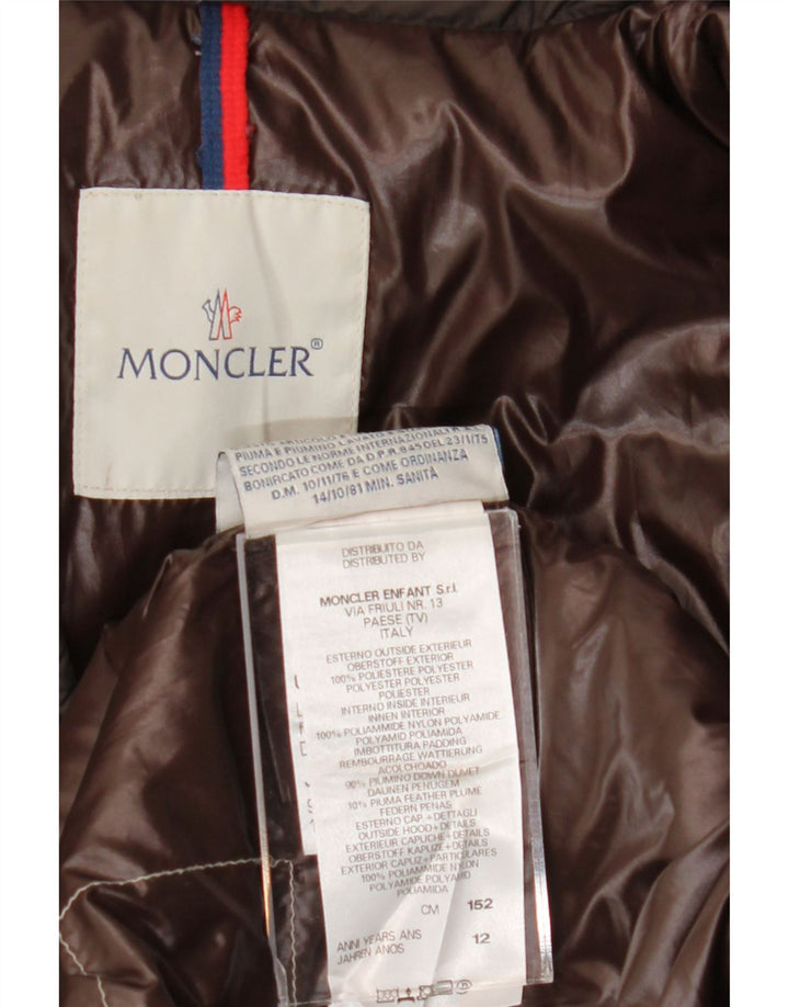 Moncler Wattierte Jacke für Jungen, 11–12 Jahre, braunes Polyester