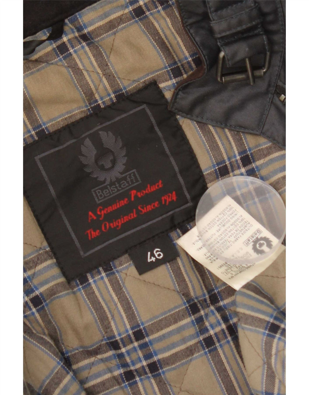 Belstaff Damen Utility Jacke IT 46 Large Marineblaue Baumwolle