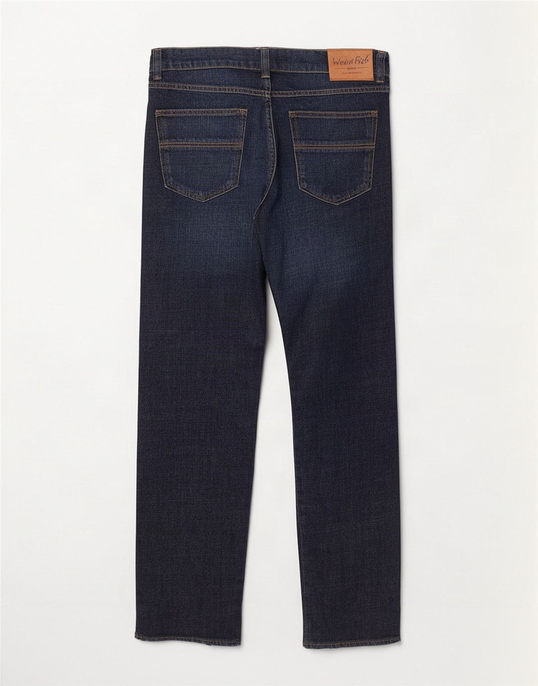 Weird Fish Damen Straight Jeans W36 L28 Marineblaue Baumwolle