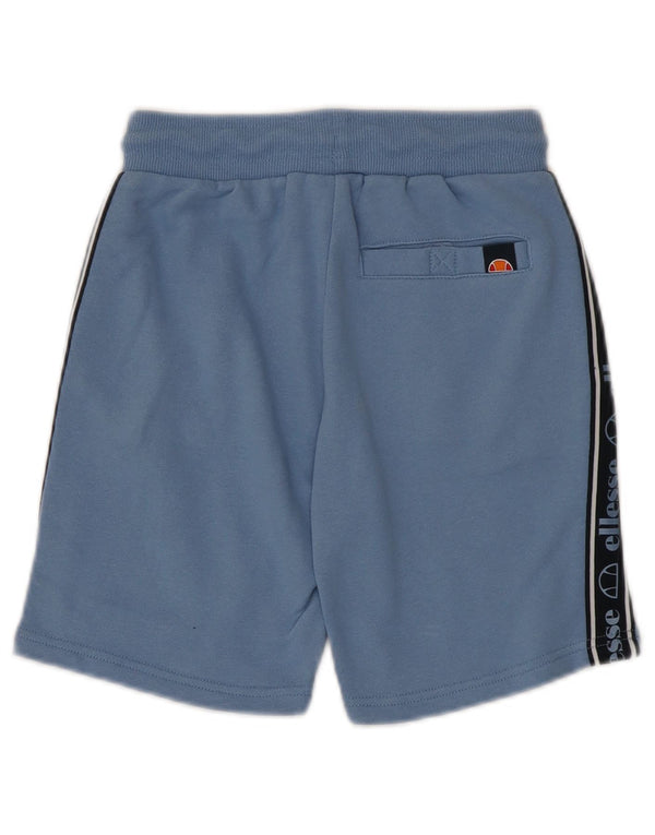 Ellesse Grafik-Sportshorts für Jungen, 10–11 Jahre, blaue Farbblock-Baumwolle