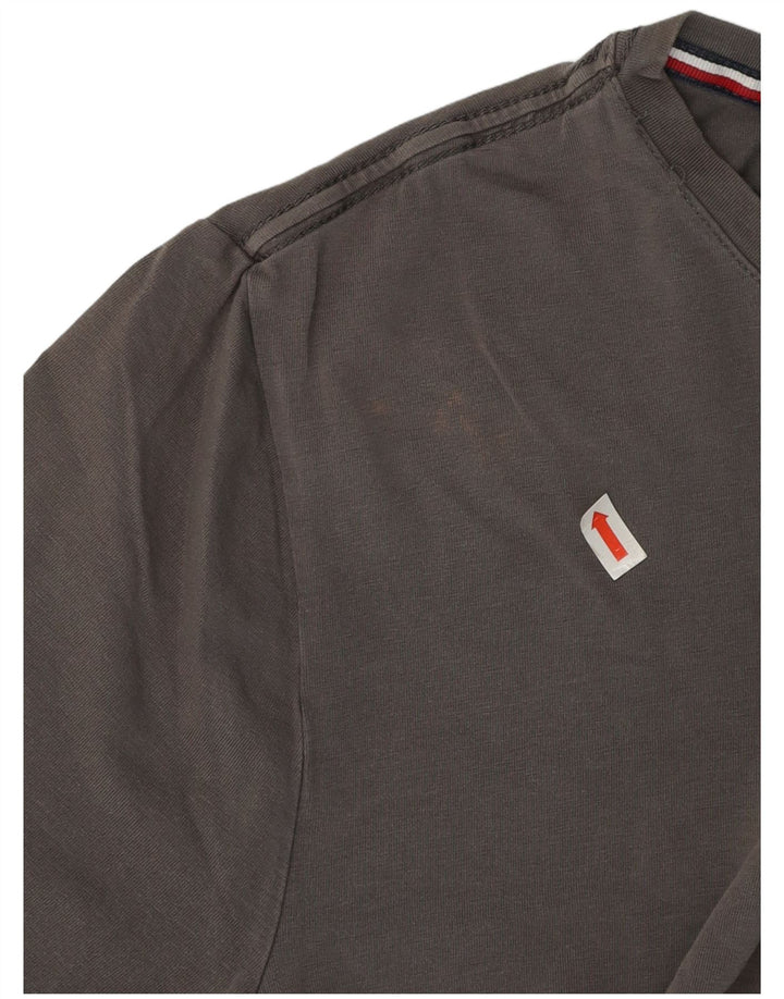 Tommy Hilfiger Slim Fit T-Shirt-Oberteil für Herren aus mittelgrauer Baumwolle