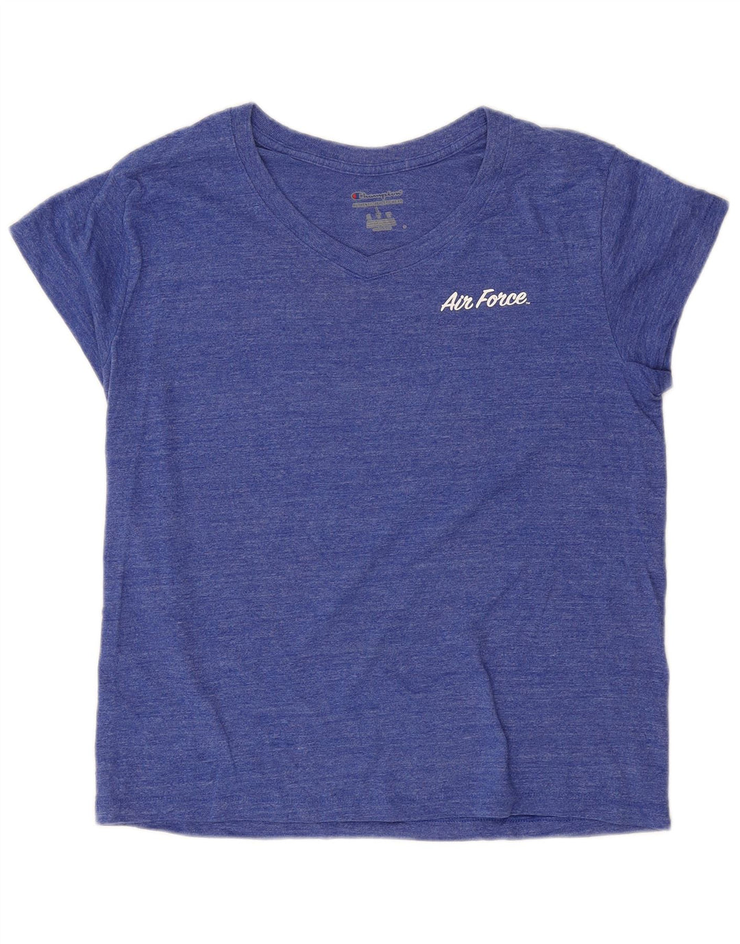 CHAMPION Damen Grafik-T-Shirt-Oberteil UK 16 Large Blau