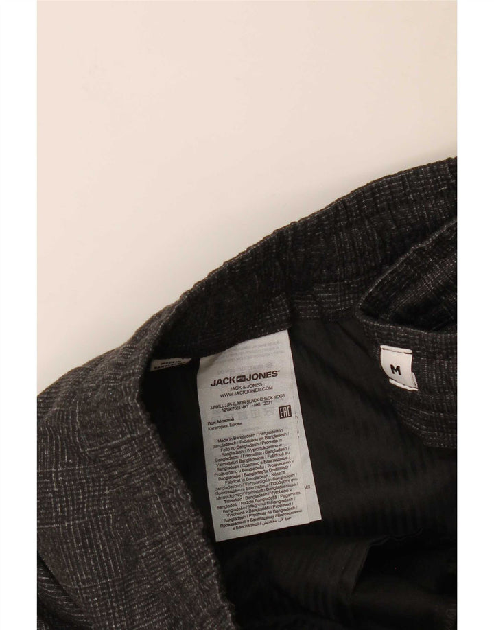Jack & Jones Slim Chino-Hose für Herren, mittelgroß, W32, L30, grau kariertes Polyester
