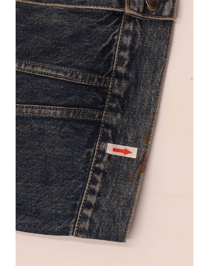 Gas Herren Jeansjacke UK 40 Große blaue Baumwolle